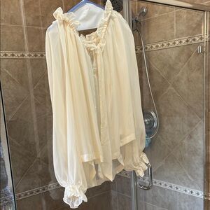 Boheme Cream Ruffled Blouse
